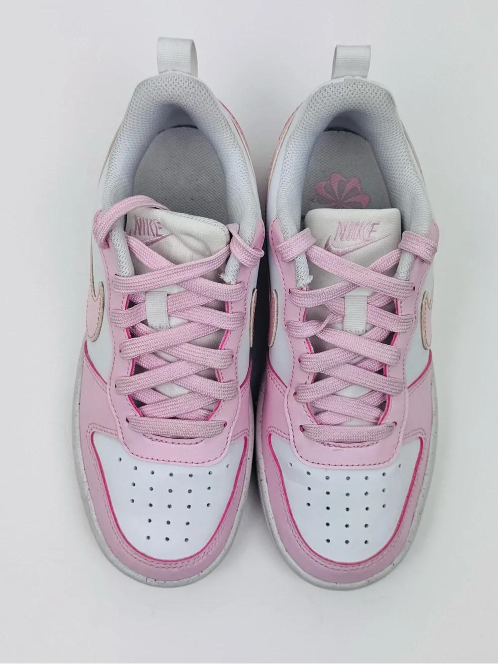 Nike Court Borough Low Recraft GS. White/ Pink. Youth size 3.5. Great condition.